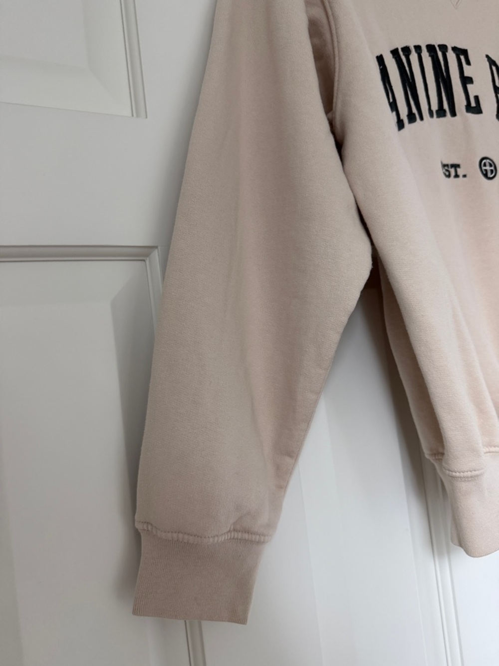 Anine Bing Sweatshirt XS | Anine Bing Crewneck Sweatshirt Embroidered - Picture 5 of 11